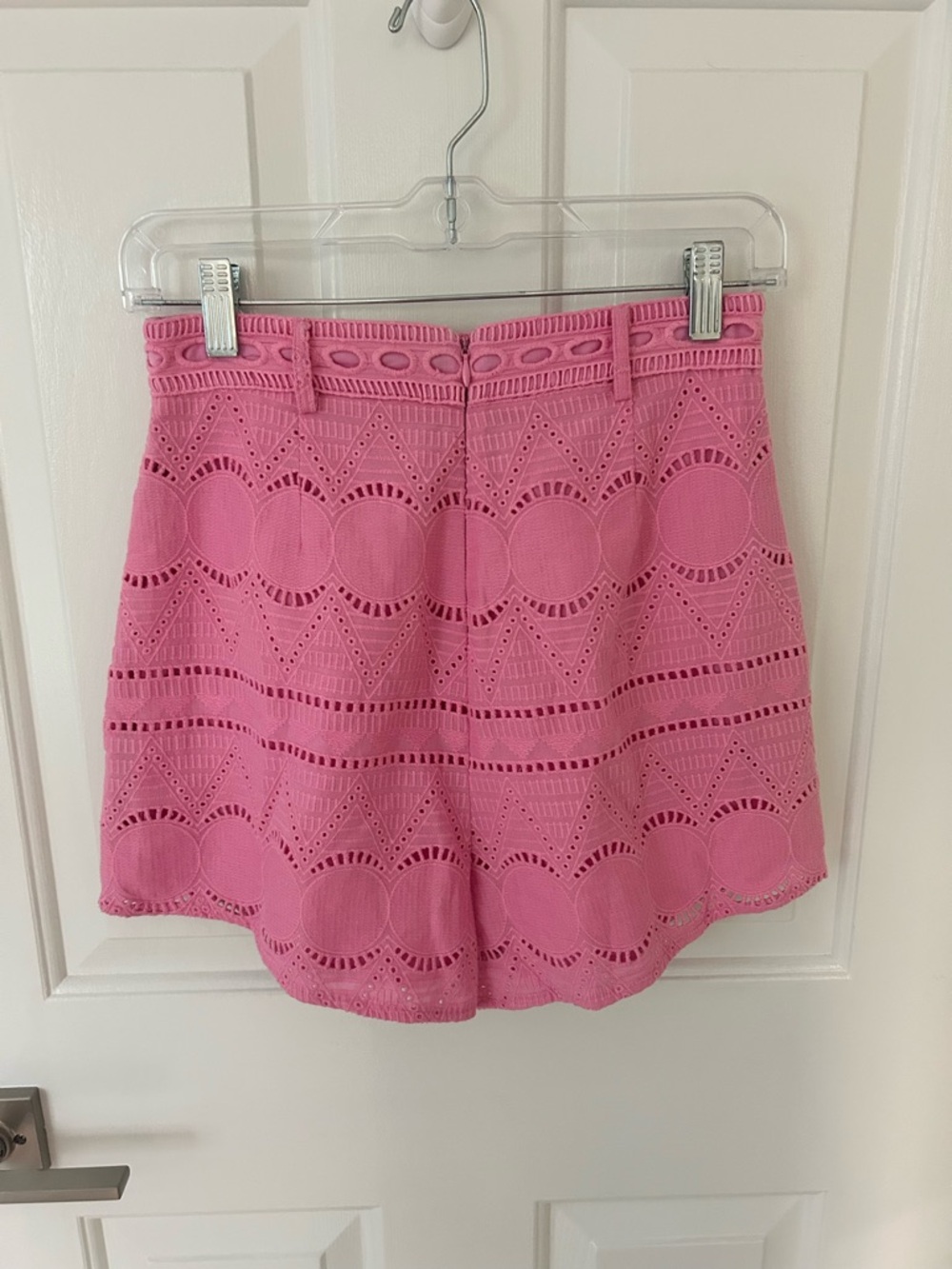 Allison New York Eva Eyelet Shorts In Bubblegum Pink - Picture 3 of 5